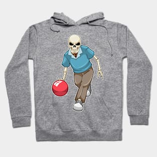 Skeleton at Bowling with Bowling ball Hoodie